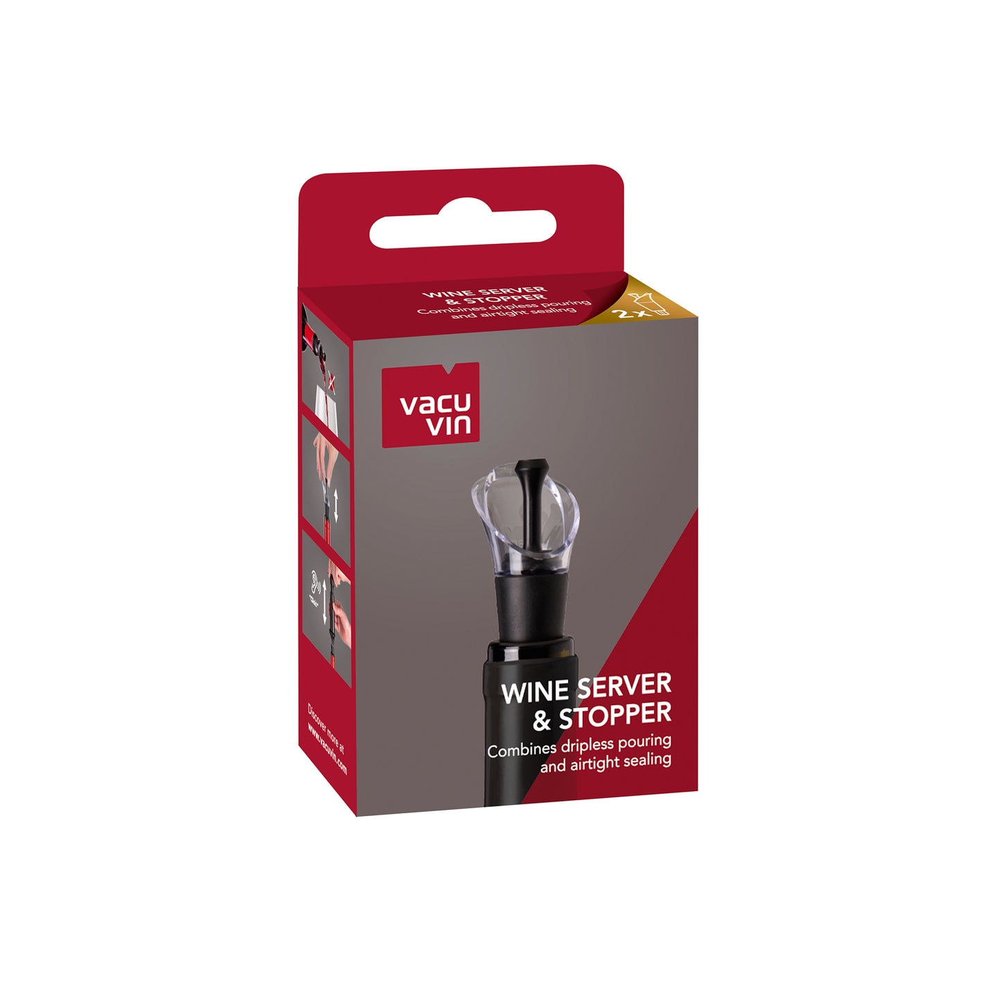 Wine Stopper & Server (2pcs)