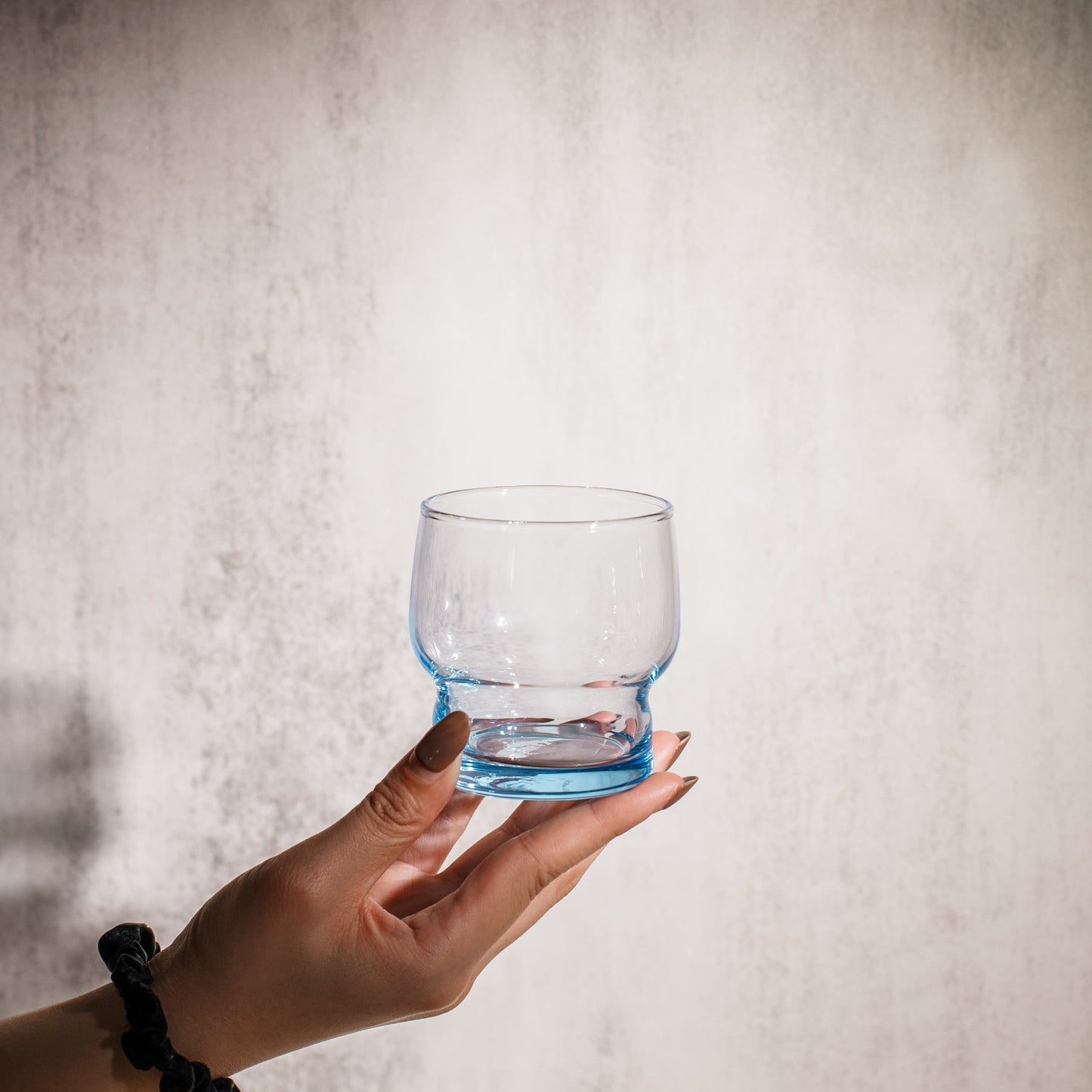 Bubble Stackable Glass - Clear Blue (Box of 6)