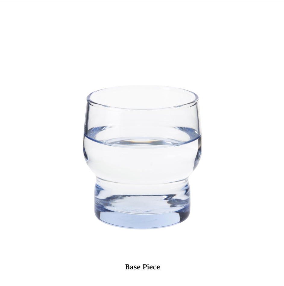 Bubble Stackable Glass - Clear Blue (Box of 6)