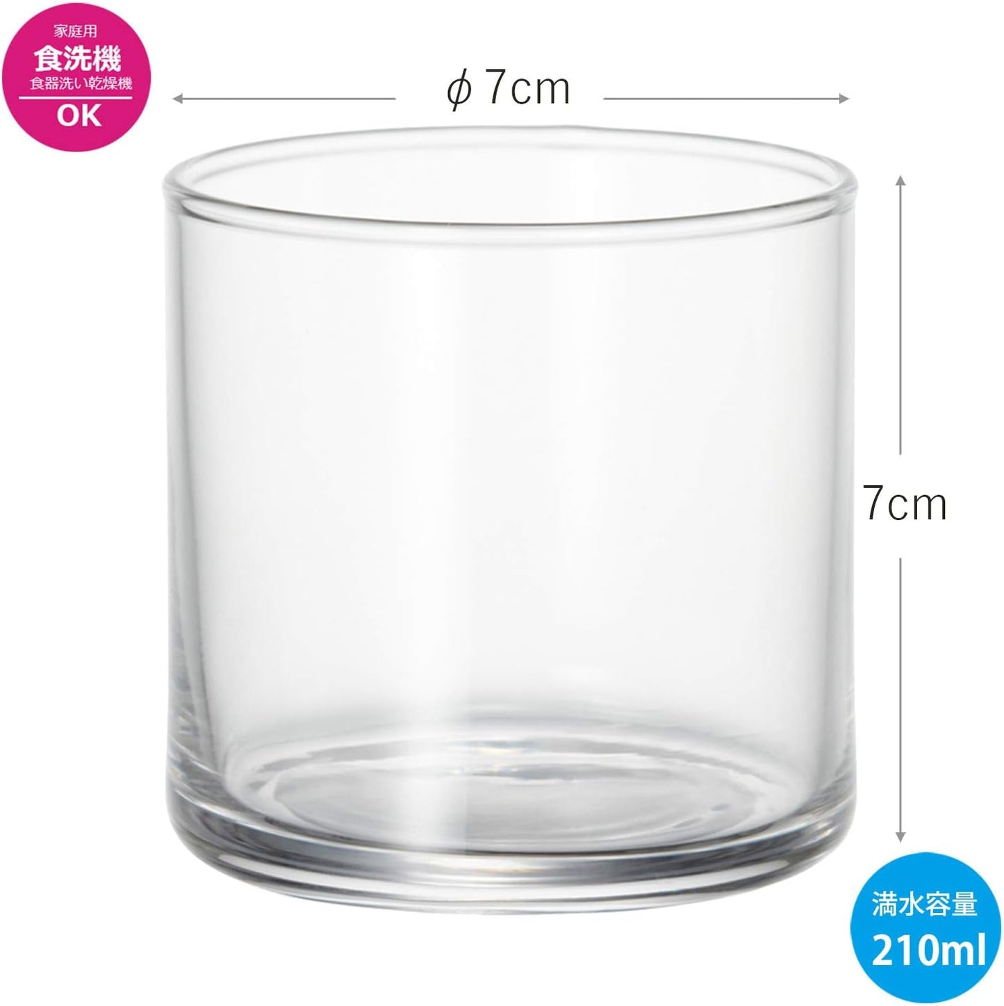 Circle Drinking Glass (2 sizes) - Box of 6