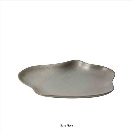 Shell Serving Plate (Cloud Grey)