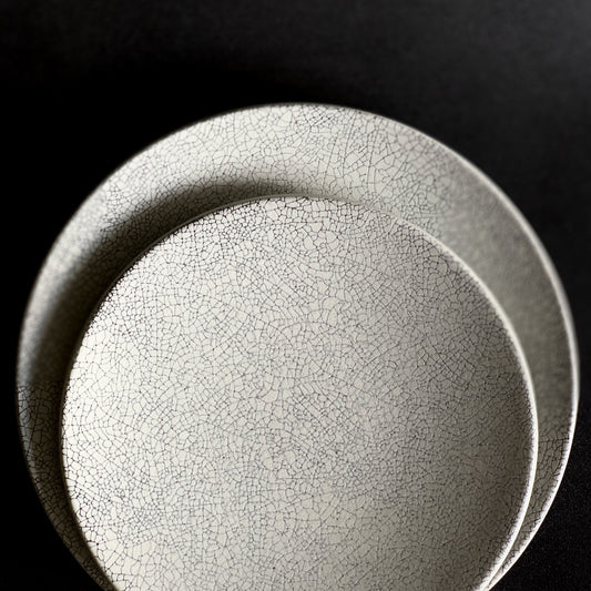 Crackle White Plate