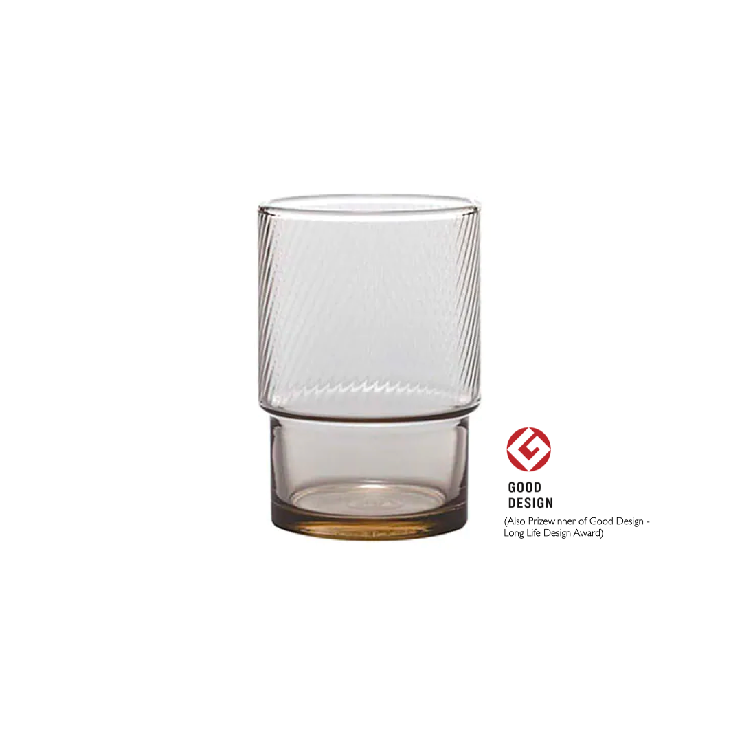 HS Stackable Tumbler Glass - Amber
