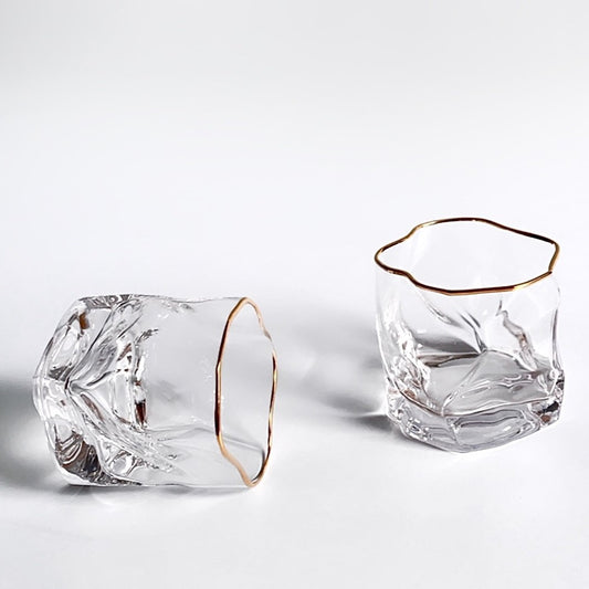 Tara Irregular Gold Rim Glass