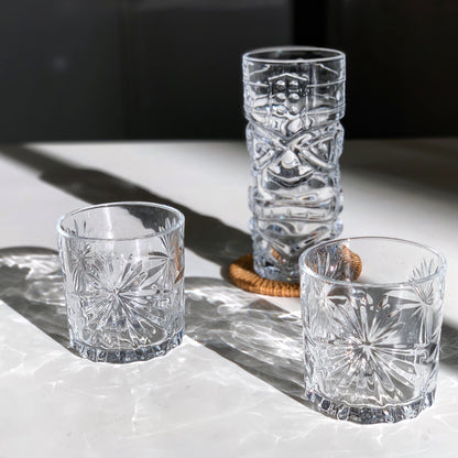 embellished crown-cut old fashioned whiskey glass
